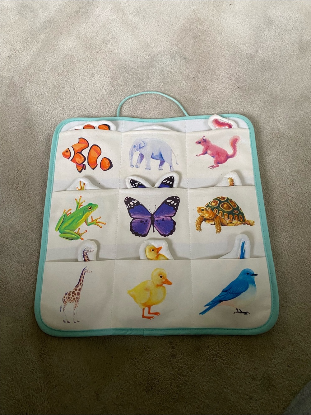 Lovevery Quilted Animal Pocket Toy